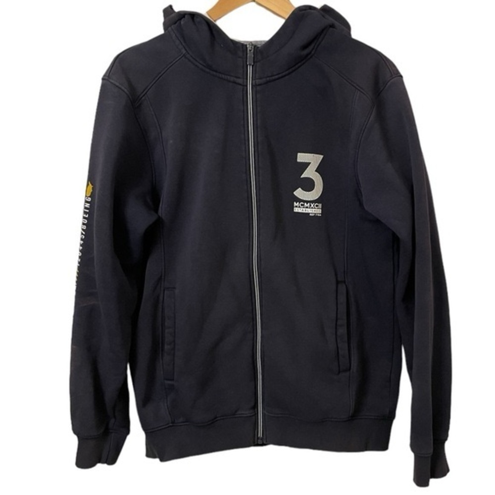 STOP by OCTAVE black zip hoodie XL